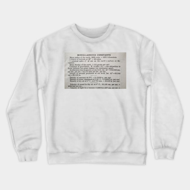 Nerd Constants Table Crewneck Sweatshirt by EP